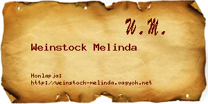 Weinstock Melinda névjegykártya